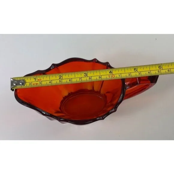 Vintage Tiffin Glass Tangerine Orange Creamer - Picture 10 of 10